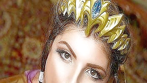 Sexy blonde with a hot dress in pink and black 3d porn