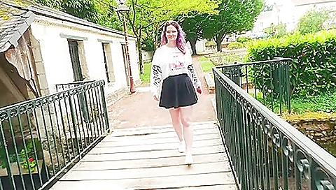 Busty brunette babe has a hairy pussy in a busty casting scene