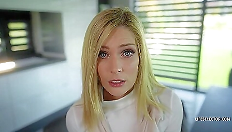 Blonde in sexy stockings is getting anal fucked by her husband