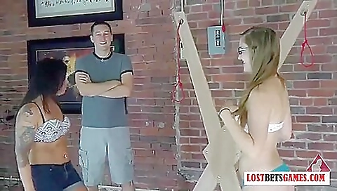 Blonde milf has a hot ass in the middle of the bedroom