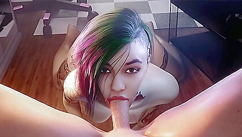 Hot brunette babe shows how she masturbates in vr porn