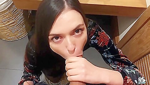 Amateur Brunette Natalissa Sucks Massive Dong In Pov