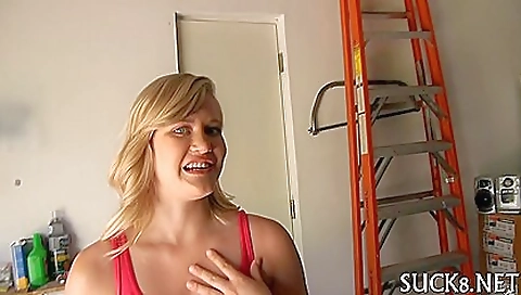 Big boobed blonde with a nice bra rides an erect hole