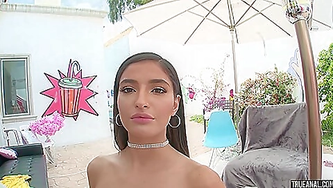 Big cock anal fucked by a hot brunette with a juicy ass