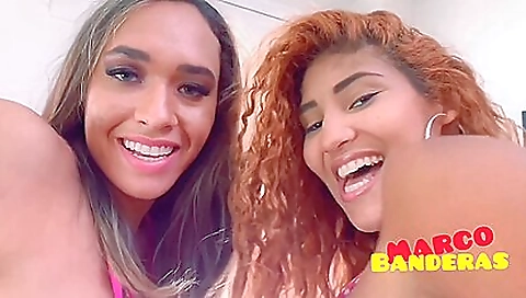 Brunette redhead 18+ threesome porn with deepthroat