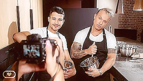 Horny brunette has a tattooed pussy fucked by a dildo