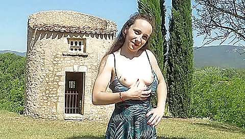 Mature teen and her boyfriend get naked and gangbanged