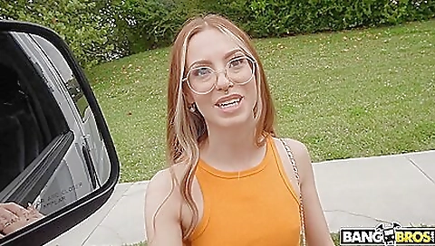 Big ass redhead has a nice deepthroat sex with a big dick