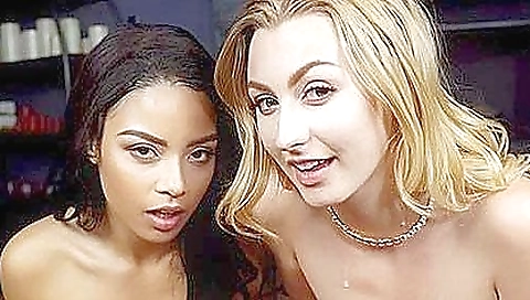 Busty milf and a sexy babe in vr porn are playing with their dicks