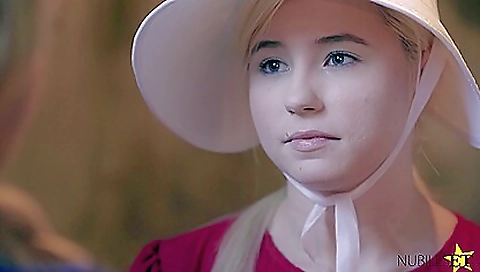 Sexy teen gets fucked by a mature female in a parody movie