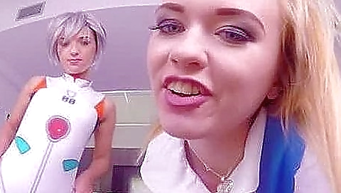 Busty chicks having a hot group sex in a virtual party