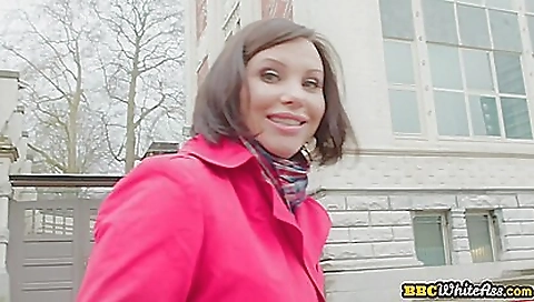 Busty brunette milf in a high heels fucks a big cock