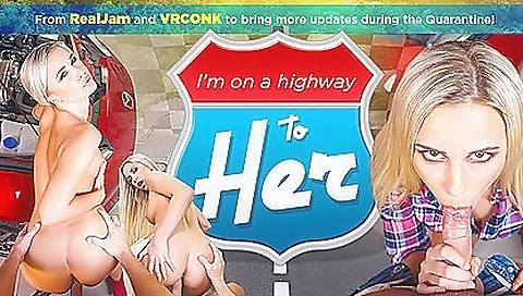 Blonde with a nice ass is fucking a man on her side