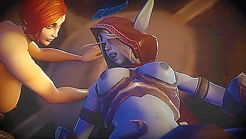 Redheaded woman dancing with a black dick in the arena