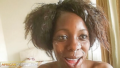 Mature black woman caught in a deepthroat casting scene