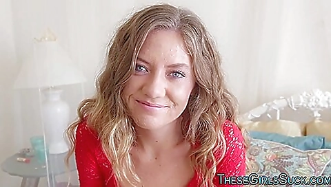 Hot blonde teen 18+ deepthroat and blowjob pov video